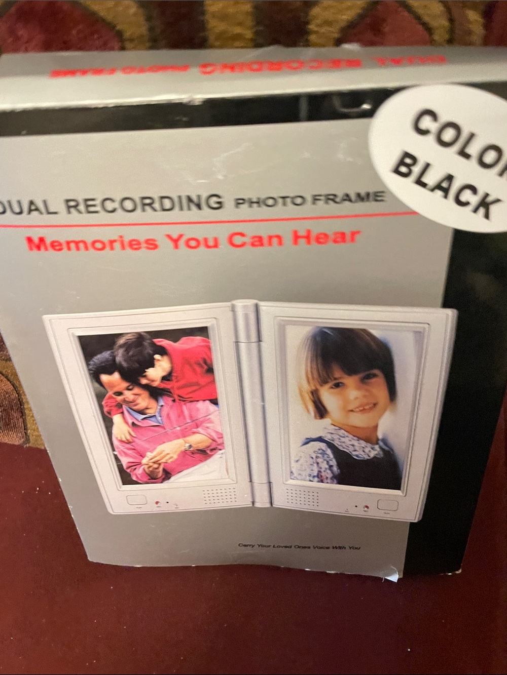 Digital Dual-Recording Photo Frame - Black